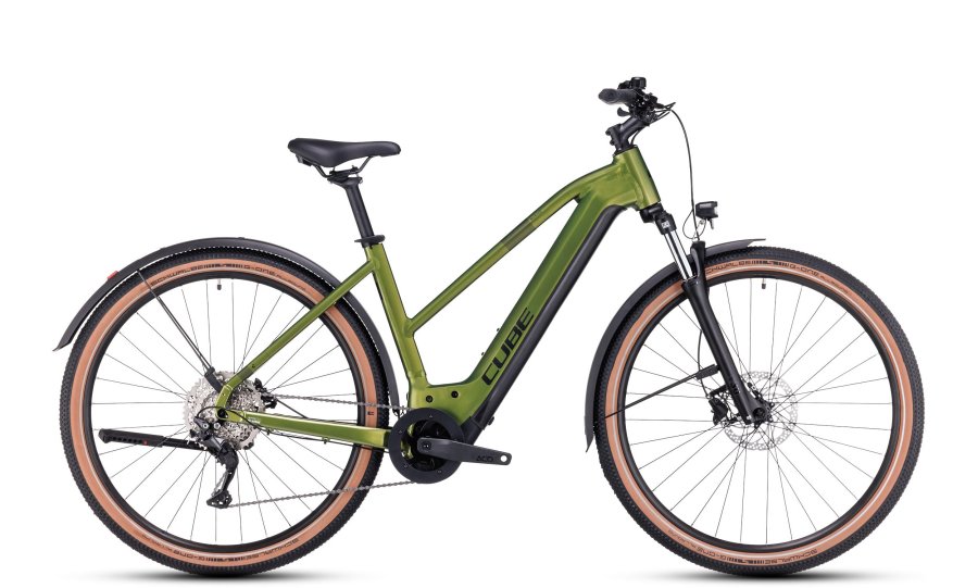 E-Bike Cube Nuride Hybrid Pro 750 Allroad 2024 - Trapez, shinymoss/black